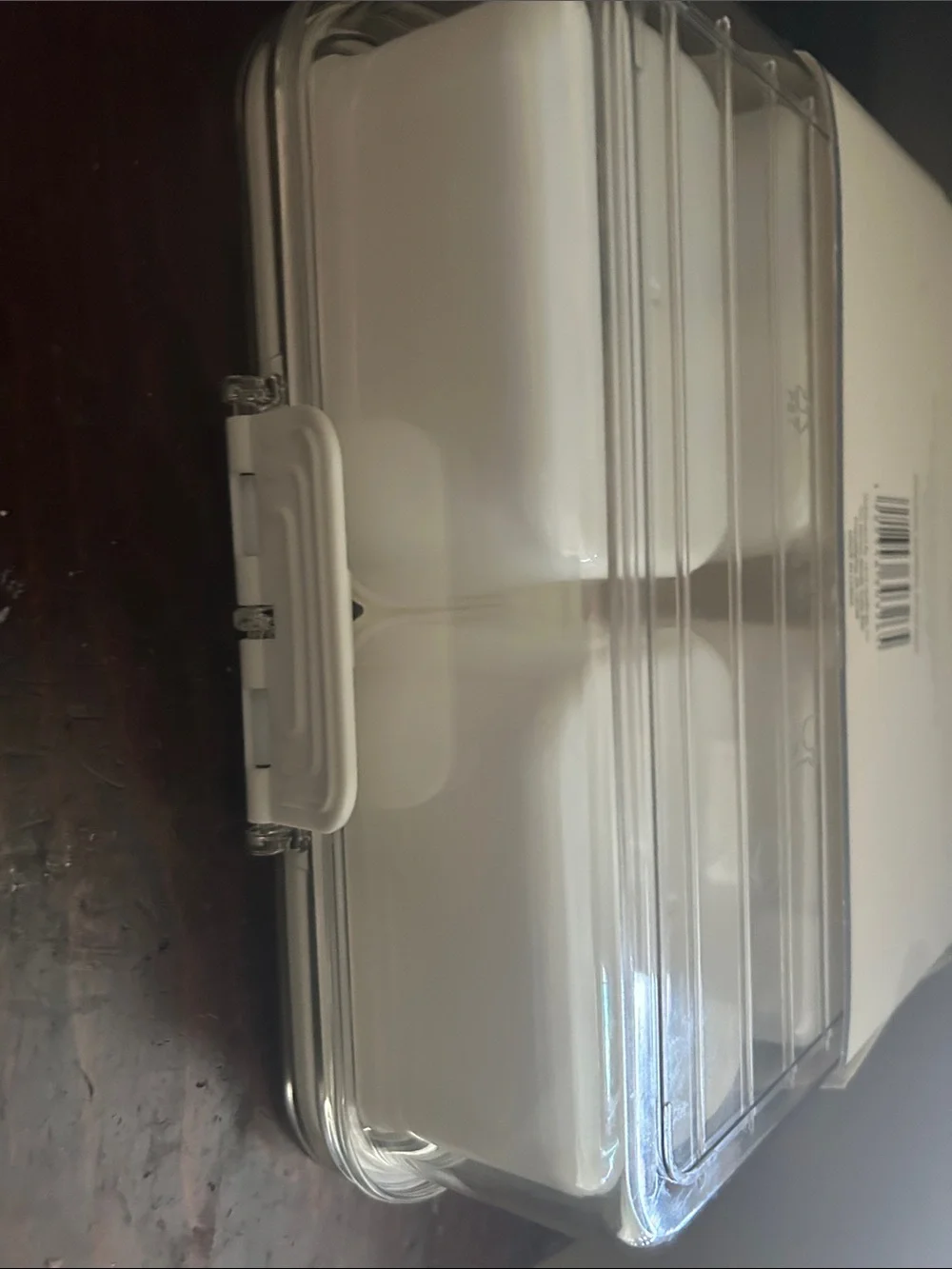 Room Room Clear Snack Serving Tray with Removable Compartments - Clear/White